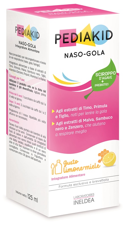 PEDIAKID NASO GOLA SCIROPPO 125 ML - maxifarmacia.it