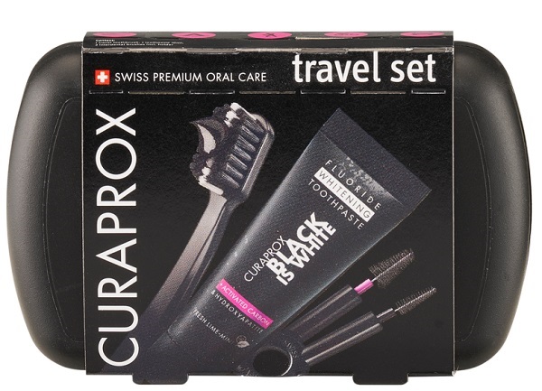 CURAPROX BLACK IS WHITE TRAVEL SET - maxifarmacia.it