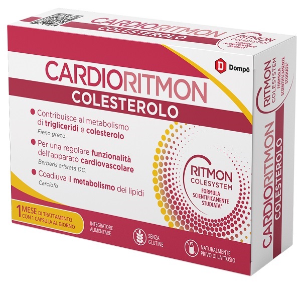 CARDIORITMON COLESTEROLO INTEGRATORE DA  30 CAPSULE - maxifarmacia.it