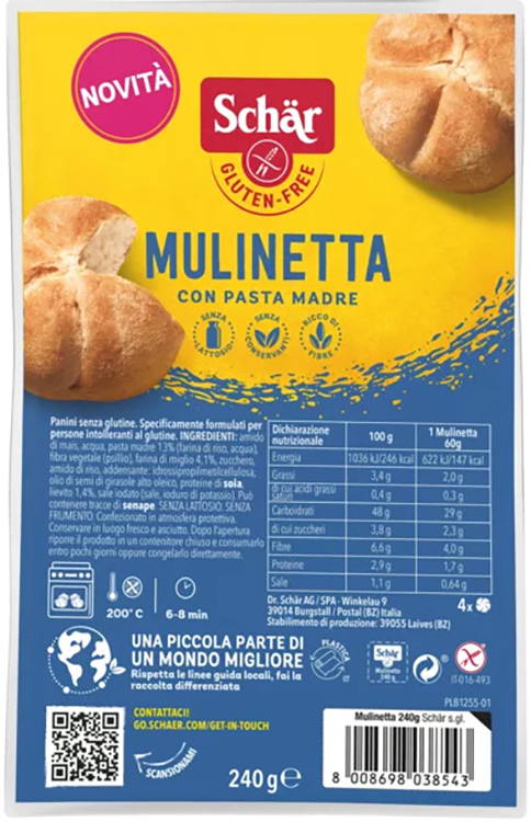 SCHAR MULINETTA 4 PEZZI DA 60 G - maxifarmacia.it