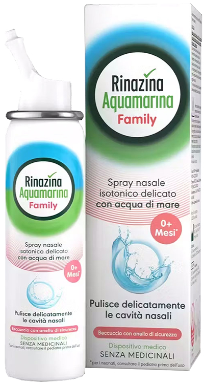 RINAZINA AQUAMARINA SPRAY NASALE ISOTONICO DELICATO CON ACQUA DI MARE - maxifarmacia.it