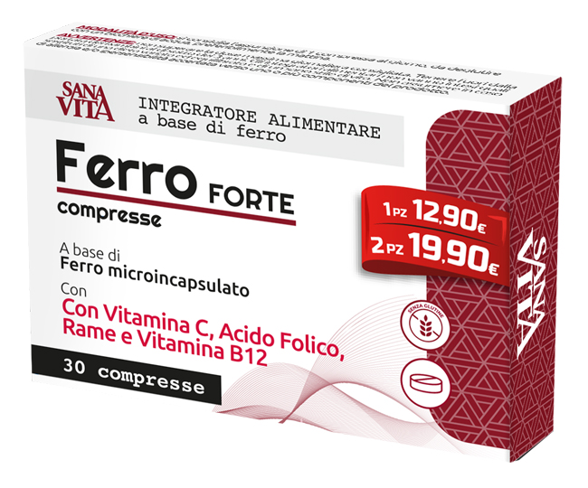 SANAVITA FERRO FORTE 30 COMPRESSE - maxifarmacia.it