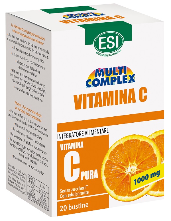 ESI MULTICOMPLEX VITAMINA C 20 BUSTINE DA 2 G - maxifarmacia.it