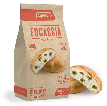AGLUTEN FOCACCIA OLIVE 2 PEZZI DA 50 G - maxifarmacia.it