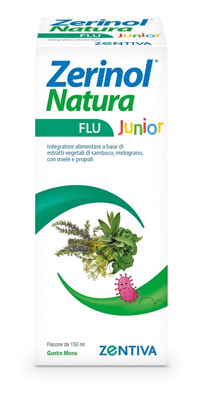 ZERINOL NATURA FLU JUNIOR SCIROPPO 150 ML - maxifarmacia.it