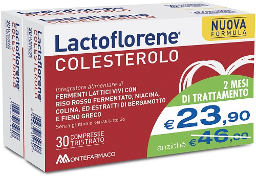 LACTOFLORENE COLESTEROLO BIPACK 30 CAPSULE + 30 CAPSULE - maxifarmacia.it