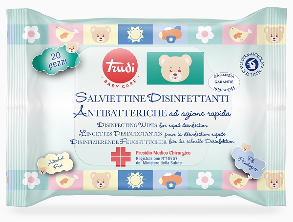 TRUDI BABY CARE SALVIETTINE DISINFETTANTI PMC 20 PEZZI - maxifarmacia.it