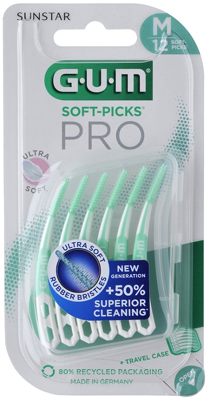 GUM SOFT PICK PRO MEDIUM 12 PEZZI - maxifarmacia.it