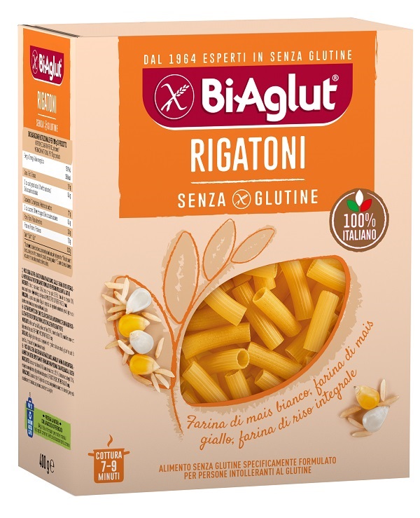BIAGLUT PASTA SENZA GLUTINE RIGATONI 400 G - maxifarmacia.it