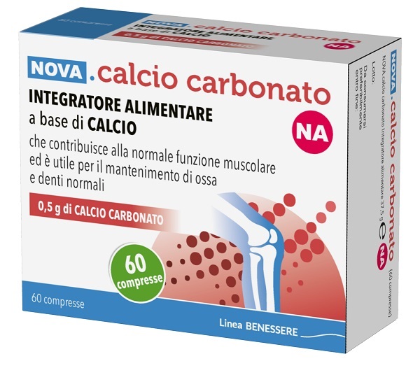 NOVA CALCIO CARBONATO NA 0,5G 60 COMPRESSE - maxifarmacia.it
