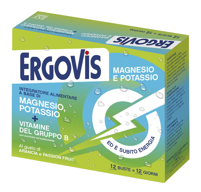 ERGOVIS MG+K VITAMINE B CON ZUCCHERO 12 BUSTINE - maxifarmacia.it