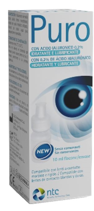 SOLUZIONE STERILE PER USO OFTALMICO PURO IDRATANTE E LUBRIFICANTE 0,2% ACIDO IALURONICO SENZA CONSERVANTI 10 ML - maxifarmacia.it