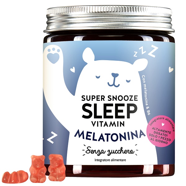 BEARS WITH BENEFITS SUPER SNOOZE SLEEP VITAMIN WITH MELATONIN SUGARFREE 45 CARAMELLE GOMMOSE - maxifarmacia.it