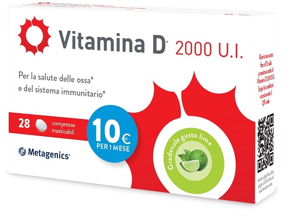 VITAMINA D 2000UI 28 COMPRESSE MASTICABILI - maxifarmacia.it