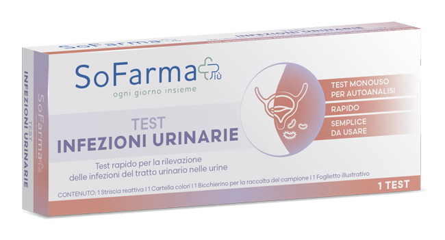 TEST AUTODIAGNOSTICO RAPIDO INFEZIONI URINARIE SOFARMAPIU' - maxifarmacia.it