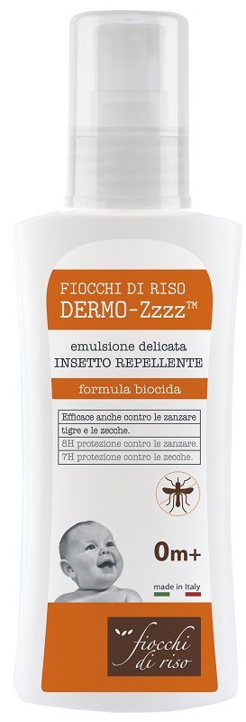 FIOCCHI DI RISO DERMO ZZZZ EMULSIONE DELICATA REPELLENTE 0 MESI + 100 ML - maxifarmacia.it