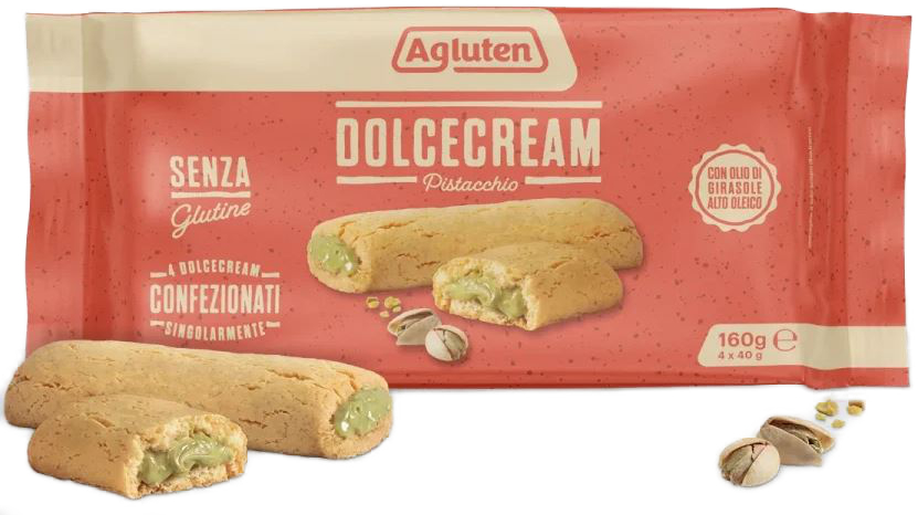 AGLUTEN DOLCECREAM PISTACCHIO 4 X 40 G - maxifarmacia.it
