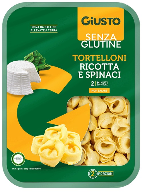 GIUSTO SENZA GLUTINE TORTELLONI RICOTTA E SPINACI 250 G - maxifarmacia.it