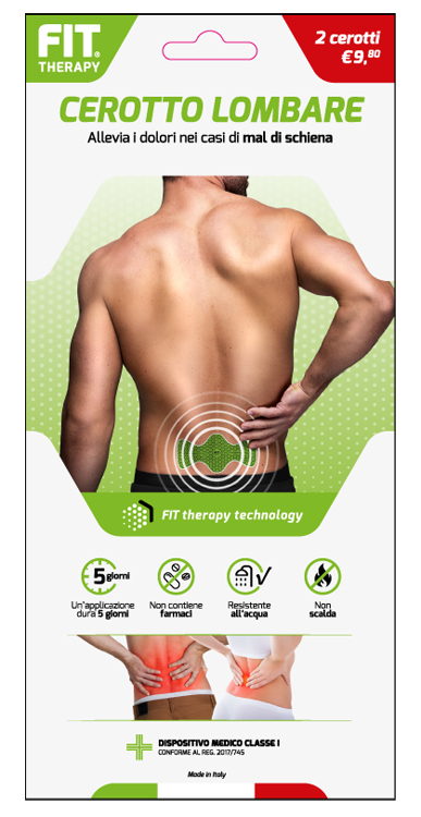 FIT THERAPY CEROTTO LOMBARE 2 PEZZI - maxifarmacia.it