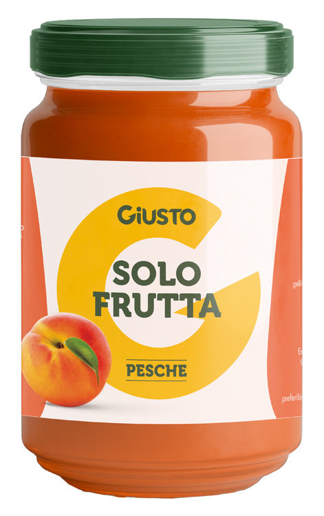 GIUSTO SOLO FRUTTA CONFETTURA PESCHE 220 G - maxifarmacia.it