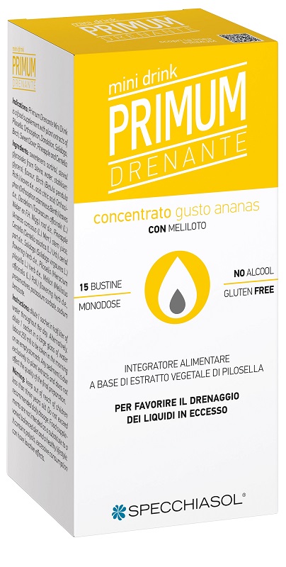PRIMUM DRENANTE MINI DRINK ANANAS 15 BUSTINE - maxifarmacia.it
