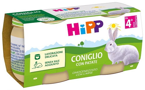 HIPP OMOGENEIZZATO CONIGLIO CON PATATE 2 PEZZI DA 80 G - maxifarmacia.it