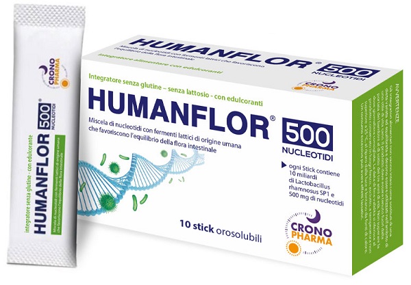 HUMANFLOR 500 NUCLEOTIDI 10 STICK OROSOLUBILI DA 1,5 G - maxifarmacia.it