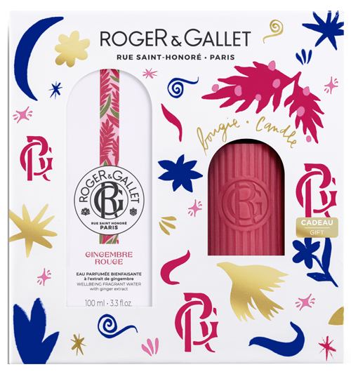 ROGER & GALLET SET NATALE GINGEMBRE ROUGE 100 ML + CANDELA IN REGALO - maxifarmacia.it