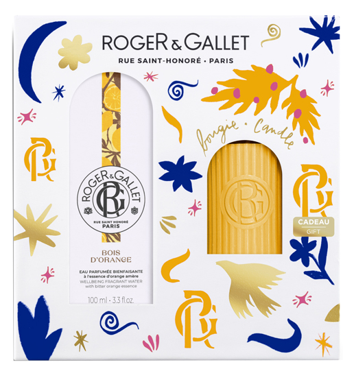 ROGER & GALLET ACQUA PROFUMATA BOIS D'ORANGE 100 ML + CANDELA IN REGALO COFANETTO NATALE - maxifarmacia.it