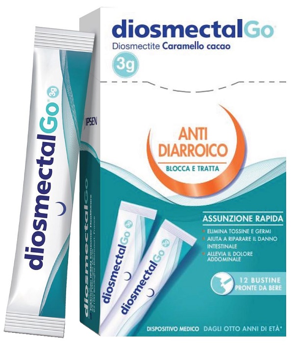 DIOSMECTALGO 12 STICK GUSTO CARAMELLO CACAO - maxifarmacia.it