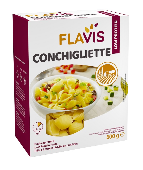 FLAVIS CONCHIGLIETTE APROTEICHE 500 G - maxifarmacia.it