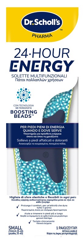 SCHOLL 24H HOUR ENERGY 1 PAIO SOLETTE MULTIFUNZIONALI TG. S - maxifarmacia.it