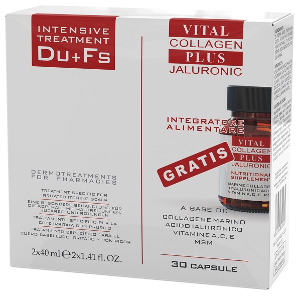 VITAL PLUS ACTIVE DU+FS 2X40ML + OMAGGIO VITAL COLLAGEN PLUS JALURONIC 30 CAPS - maxifarmacia.it