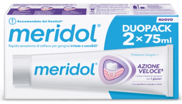 MERIDOL DENTIFRICIO AZIONE VELOCE 75 ML BITUBO - maxifarmacia.it