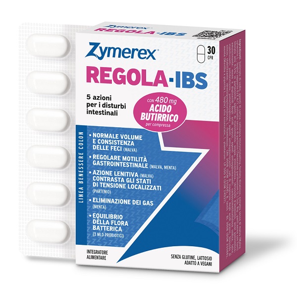 ZYMEREX REGOLA-IBS 30 COMPRESSE SENZA GLUTINE SENZA LATTOSIO - maxifarmacia.it
