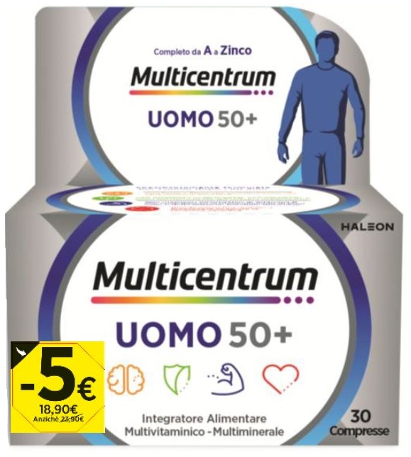 MULTICENTRUM UOMO 50+ 30 COMPRESSE PROMO 2026 - maxifarmacia.it