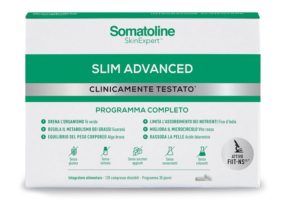 SOMATOLINE SLIM ADVANCED 120 COMPRESSE SENZA GLUTINE SENZA LATTOSIO - maxifarmacia.it