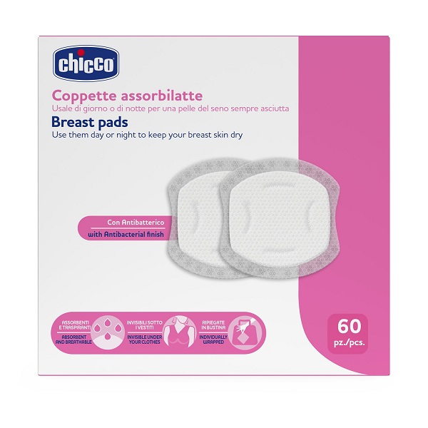 CHICCO COPPETTE ASSORBILATTE 60 PEZZI 2026 - maxifarmacia.it