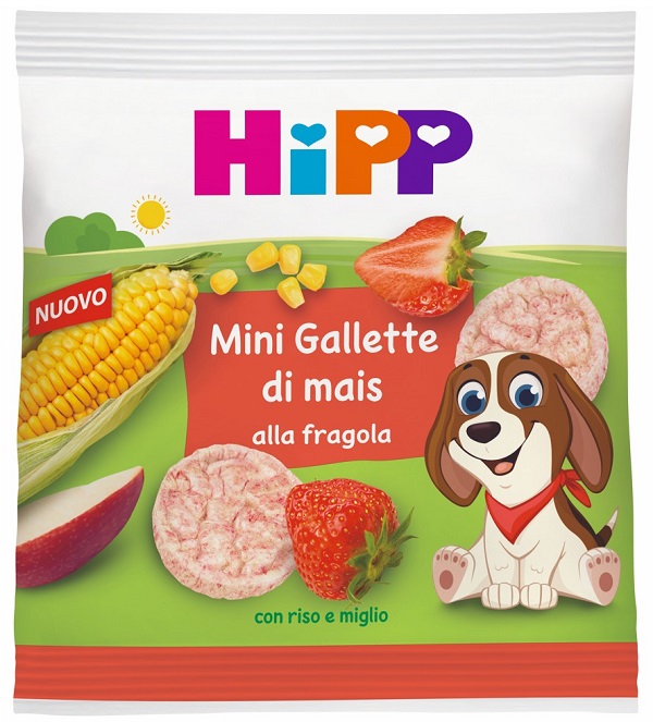 HIPP MINI GALLETTE MAIS FRAGOLA 23 G - maxifarmacia.it