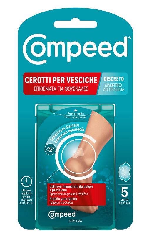 CEROTTO COMPEED VESCICHE DISCRETO 5 PEZZI - maxifarmacia.it