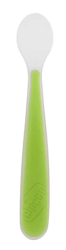 CHICCO SOFTLY SPOON CUCCHIAIO MORBIDO IN SILICONE VERDE 6M+ - maxifarmacia.it
