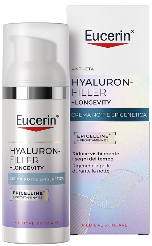 EUCERIN HYALURON FILLER +LONGEVITY CREMA NOTTE EPIGENETICA 50 ML - maxifarmacia.it