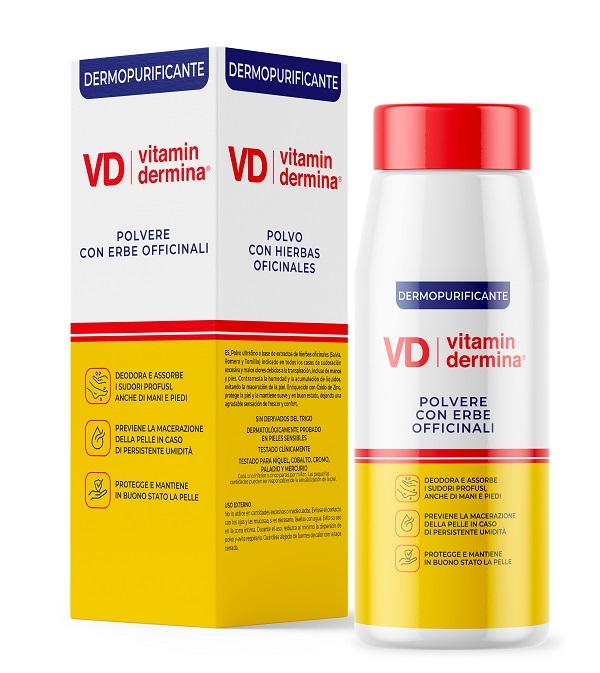 VITAMINDERMINA POLVERE ERBE OFFICINALI DERMOPURIFICANTE 100 G - maxifarmacia.it