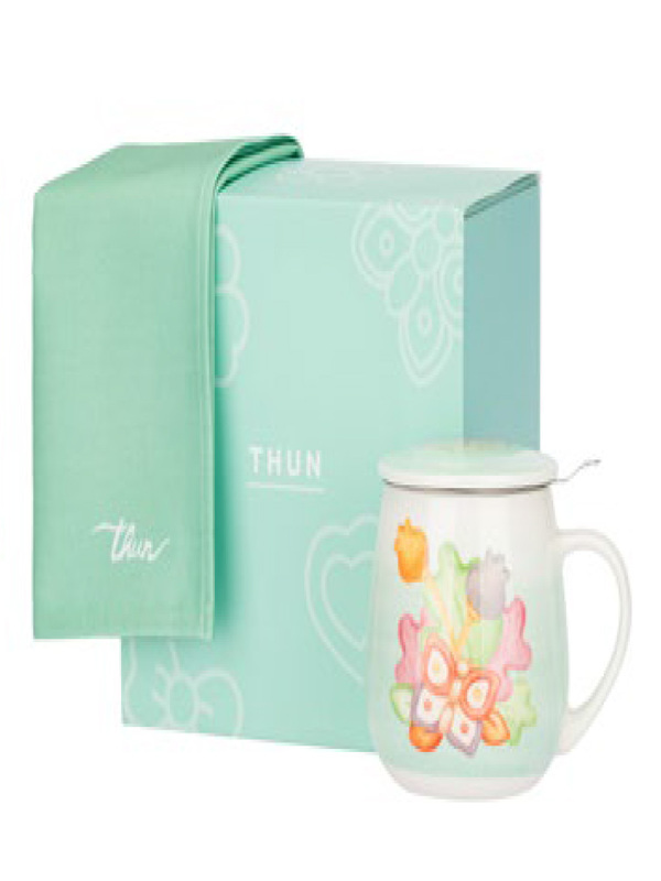 THUN CONFEZIONE TISANIERA E TOVAGLIETTA AUTUNNO VERDE - maxifarmacia.it