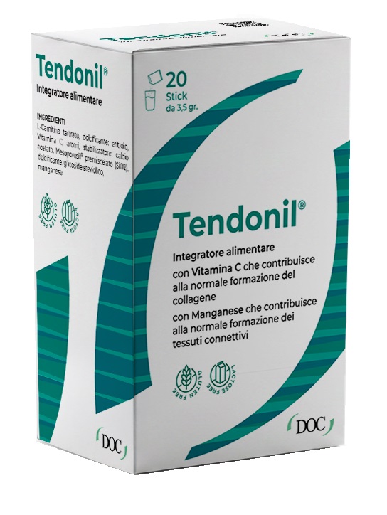 TENDONIL 20 STICK DA 3,5 G CON EDULCORANTI SENZA GLUTINE SENZA LATTOSIO - maxifarmacia.it