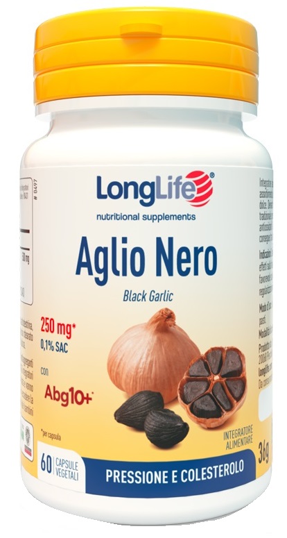 LONGLIFE AGLIO NERO 0,5% SAC 60 CAPSULE VEGETALI SENZA GLUTINE - maxifarmacia.it